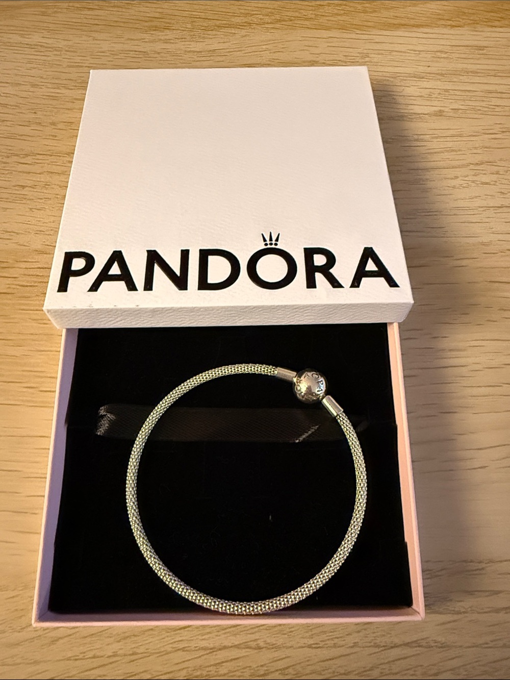 Pandora Silver Mesh Bracelet with Signature Clasp - Silver